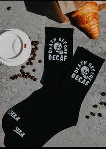 Pyknic - Death Before Decaf Coffee Crew Socks