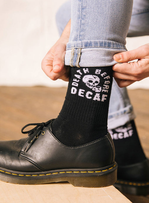 Pyknic - Death Before Decaf Coffee Crew Socks