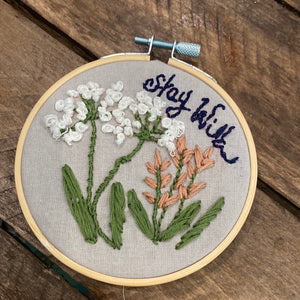 Stay wild embroidery